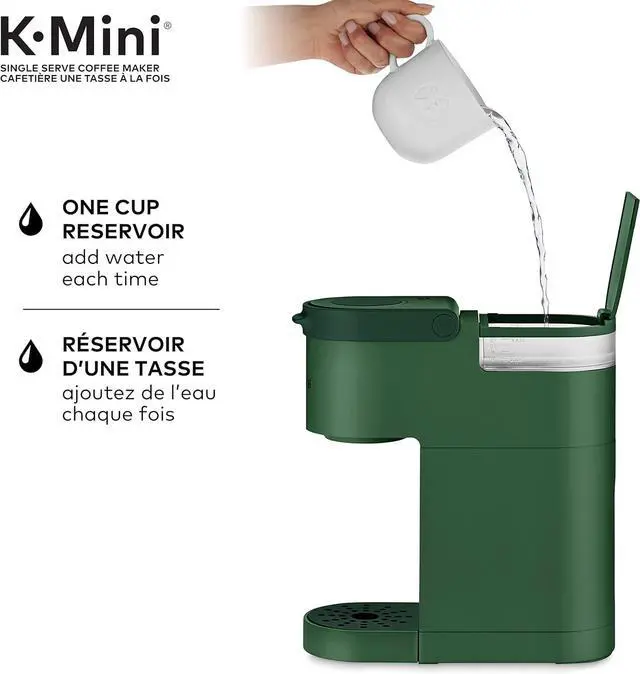 Alt view image 2 of 6 - Keurig K-Mini Single Serve K-Cup Pod Coffee Maker, Featuring An Ultra-sleek Design, Evergreen