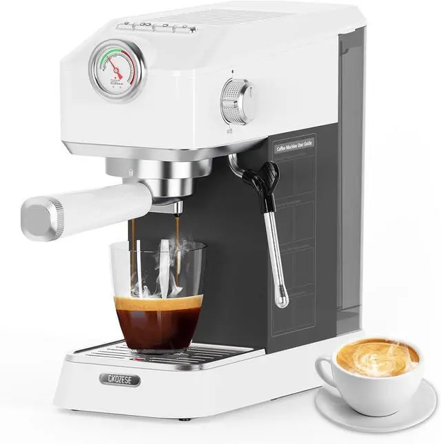 Main image of 20 Bar Espresso Machine, [2-In-1] Pro Coffee and Espresso Maker with Pressure Gauge/Milk Frother Steam Wand, 1300w Stainless Steel Espresso Coffee Maker with NTC&Pre-Infusion, Latte,Cappuccino