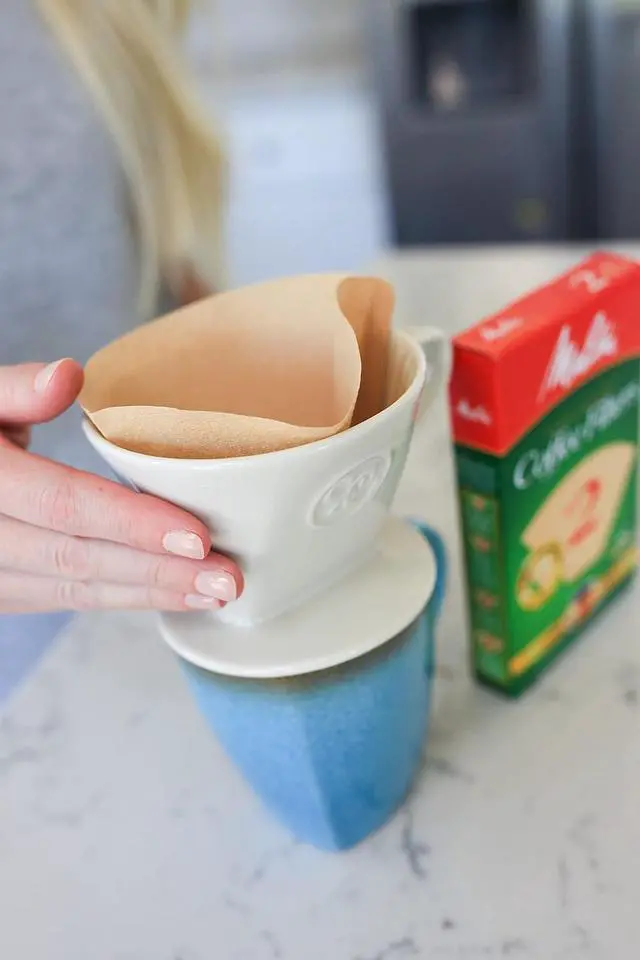 Alt view image 3 of 7 - Ceramic Pour Over Coffee Maker with 40 Count Melitta Filters - Elegant Single Serve Coffee Dripper for Rich Brewed Pour Over Coffee