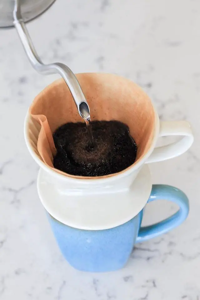 Alt view image 6 of 7 - Ceramic Pour Over Coffee Maker with 40 Count Melitta Filters - Elegant Single Serve Coffee Dripper for Rich Brewed Pour Over Coffee