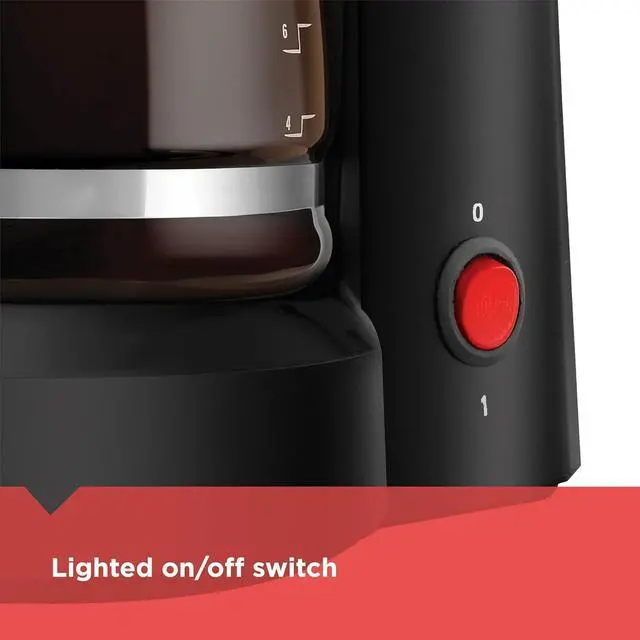 Alt view image 2 of 7 - BLACK+DECKER 5-Cup Coffeemaker, Black, DCM600B