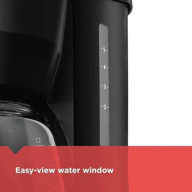 Alt view image 6 of 7 - BLACK+DECKER 5-Cup Coffeemaker, Black, DCM600B