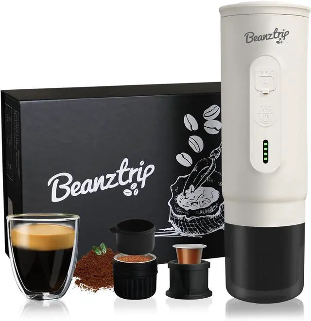 Main image of H02 PRO Portable Electric Espresso Maker, Small Coffee Machine Compatible with Nespresso Capsule Original Pods & Ground Coffee, Mini Travel Size for Camping, Hiking, RV, Office, w/Gift Box