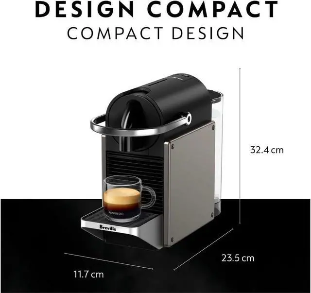Alt view image 4 of 7 - Breville-Nespresso USA BEC420TTN1AUC1 Pixie Espresso Machine, Titan