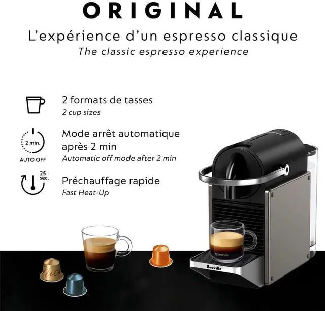 Alt view image 5 of 7 - Breville-Nespresso USA BEC420TTN1AUC1 Pixie Espresso Machine, Titan