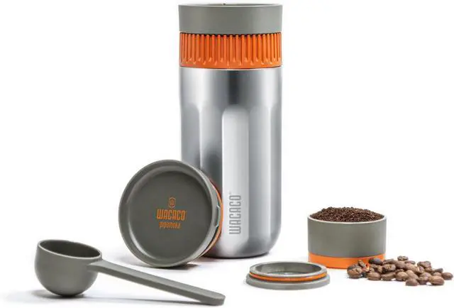 Main image of WACACO Pipamoka Portable Coffee Maker, Coffee brewer, All-in-one Vacuum PressuredInsulated Travel Mug, Hand Powered and Filter Pressure Brewer, Stainless Steel Thermo Cup, 10 fl oz