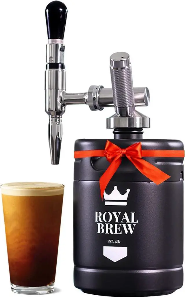 Main image of The Original Royal Brew Nitro Cold Brew Coffee Maker - Gift for Coffee Lovers - 64 oz Home Keg, Nitrogen Gas System Coffee Dispenser Kit