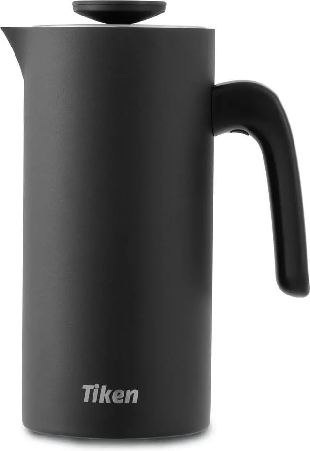 Main image of French Press Coffee Maker Stainless Steel Double-wall Vacuum Insulated Coffee Press Dishwasher Safe, 34Oz Black