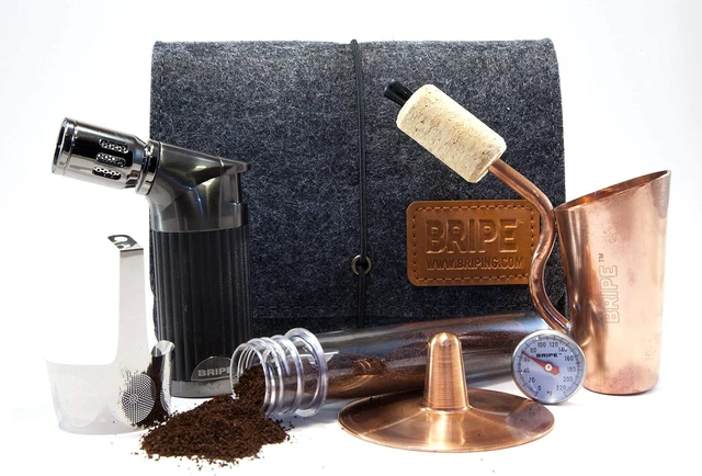 Alt view image 3 of 6 - Coffee Brew Pipe Kit, Portable Espresso or Tea Maker for Traveling, Torch Lighter Included
