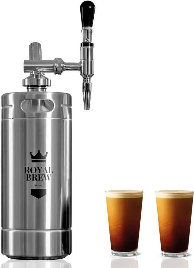 Main image of The Original Royal Brew Nitro Cold Brew Coffee Maker - Gift for Coffee Lovers - 128 oz Extra Large Home Keg, Nitrogen Gas System Coffee Dispenser Kit