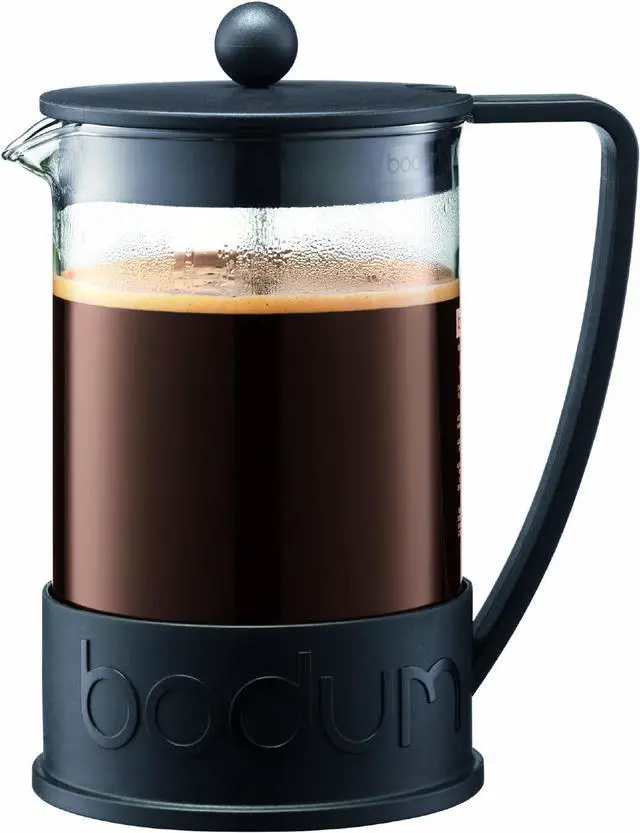 Main image of Bodum 51oz Brazil French Press Coffee Maker, High-Heat Borosilicate Glass, Black - Made in Portugal