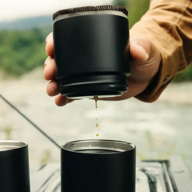 Alt view image 5 of 5 - Nest Pour Over Coffee Kit, Transportable and Compact Pour Over Kit with Two 10 oz Double Walled Mugs