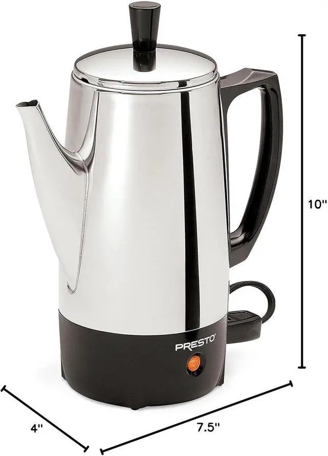 Alt view image 5 of 5 - Presto 02822 6-Cup Stainless-Steel Coffee Percolator