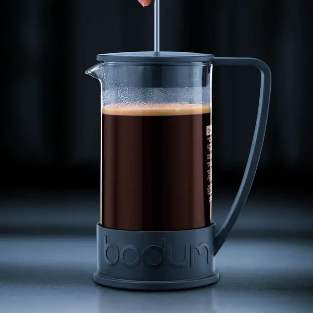 Alt view image 4 of 5 - Bodum 51oz Brazil French Press Coffee Maker, High-Heat Borosilicate Glass, Black - Made in Portugal