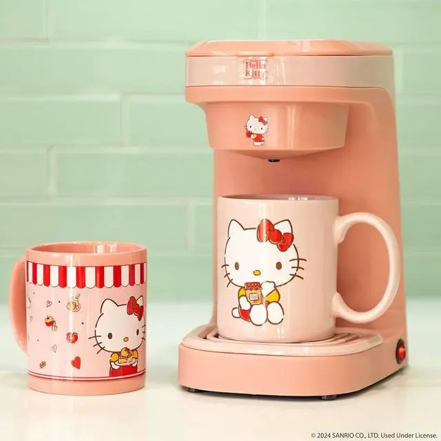 Main image of Uncanny Brands Hello Kitty Single Cup Coffee Maker Gift Set with 2 Mugs