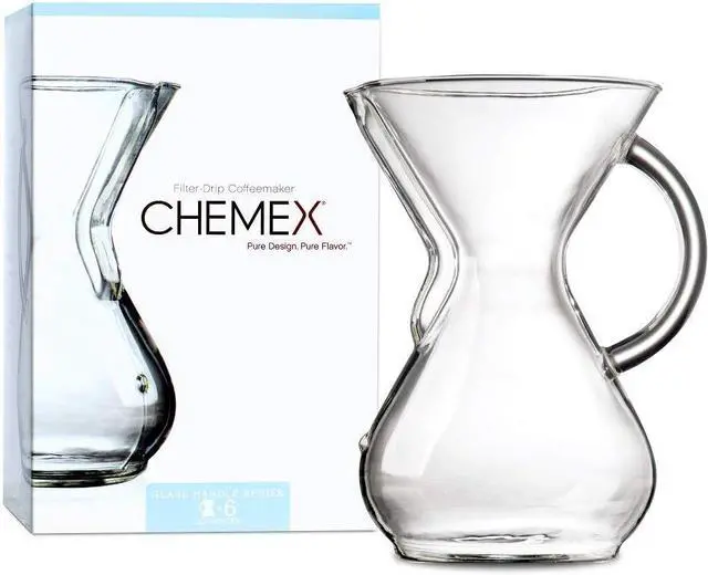 Alt view image 2 of 7 - Chemex Pour-Over Glass Coffeemaker - Glass Handle Series - 6-Cup - Exclusive Packaging