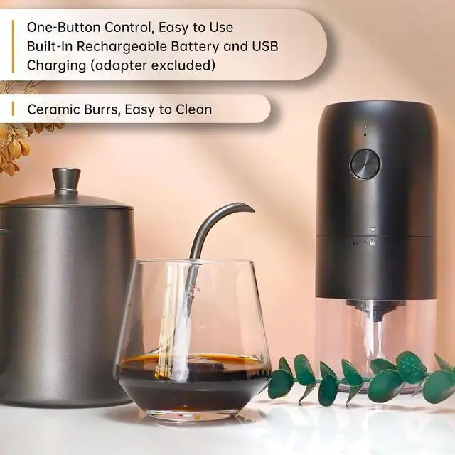 Alt view image 3 of 7 - SuperCook Coffee Pour Over Kit Hand Drip with Kettle, Electric Grinder, Camping Travel Coffee Kit Ideal for Anniversary Birthday Gift