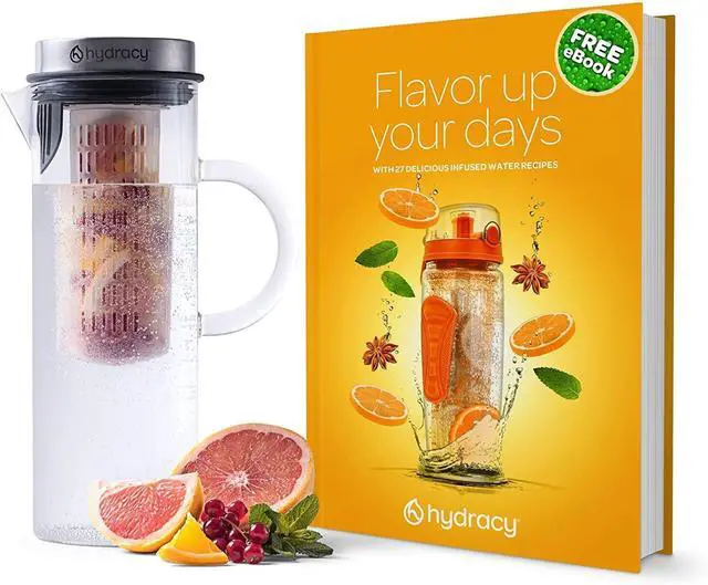 Alt view image 6 of 7 - Cold Brew Coffee Maker - Large Glass Infusion Pitcher 1.6 Quarts 52oz - Iced Coffee & Iced Tea Pitcher with Stainless Steel Lid & Fruit Infusion Tube - Perfect for Home or Office