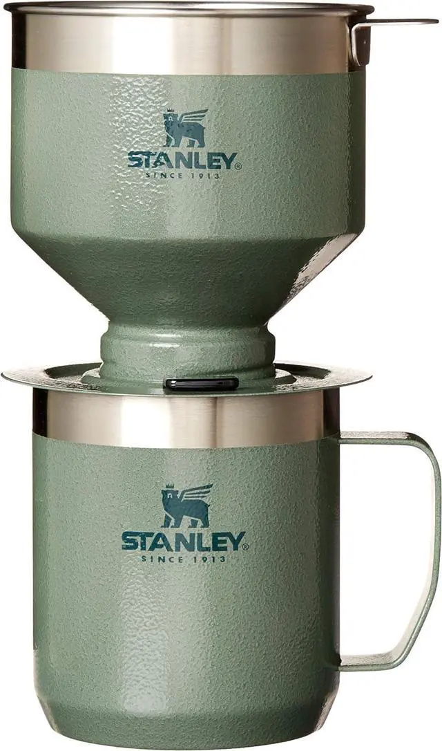 Main image of Stanley Perfect Brew Pour Over Set | 12 oz Camp Mug with Lid Included | Drip Coffee Maker with Reusable Filter | Insulated Stainless Steel | BPA-Free | Hammertone Green