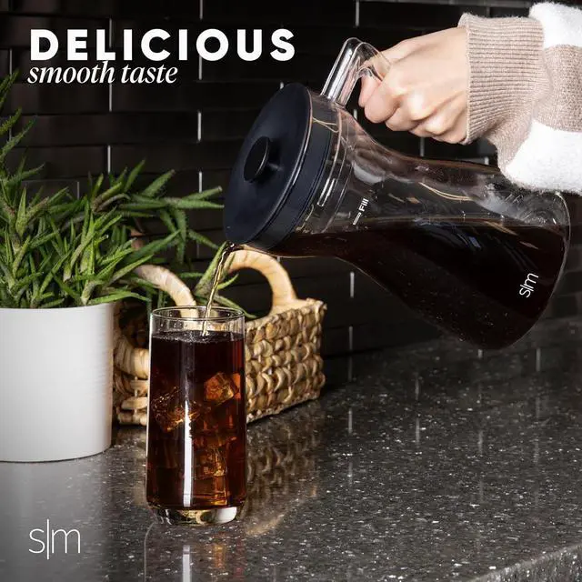 Alt view image 4 of 6 - Simple Modern Hugo Cold Brew Coffee Maker | Airtight Pitcher with Fine Mesh Filter | Iced Tea Brewer | 1.5 Quart