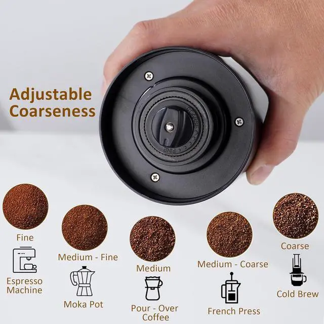 Alt view image 4 of 7 - Pour Over Coffee Dripper Set, Hand Drip Coffee Maker Set, All in One Pour Over Kit with Electric Grinder, Coffee Dripper Set, Ideal for Anniversary Birthday Gift