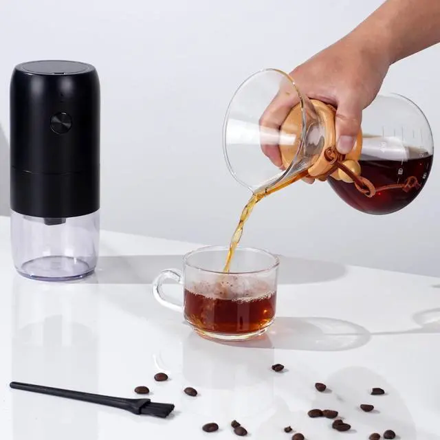 Alt view image 6 of 7 - Pour Over Coffee Dripper Set, Hand Drip Coffee Maker Set, All in One Pour Over Kit with Electric Grinder, Coffee Dripper Set, Ideal for Anniversary Birthday Gift