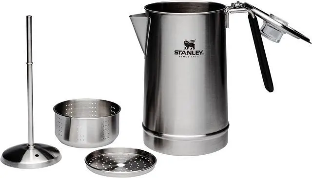 Alt view image 4 of 6 - Stanley Coffee Percolator 1.1QT, Stainless Steel Wide Mouth Coffee Press,Large Capacity, Ergonomic Handle, Dishwasher Safe