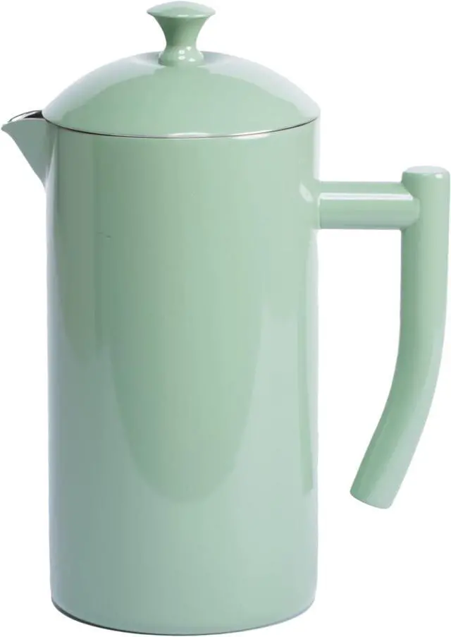 Main image of Frieling Double-Walled Stainless Steel French Press Coffee Maker, Dilly Bean Green, 34 fl oz.