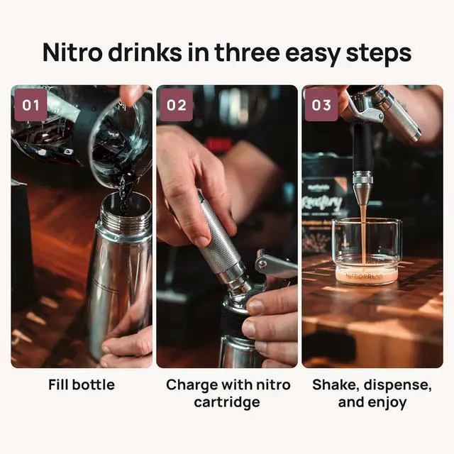 Alt view image 2 of 7 - NitroPress Nitro Cold Brew Maker and Dispenser | At-Home Nitro Coffee Maker