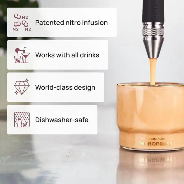 Alt view image 3 of 7 - NitroPress Nitro Cold Brew Maker and Dispenser | At-Home Nitro Coffee Maker