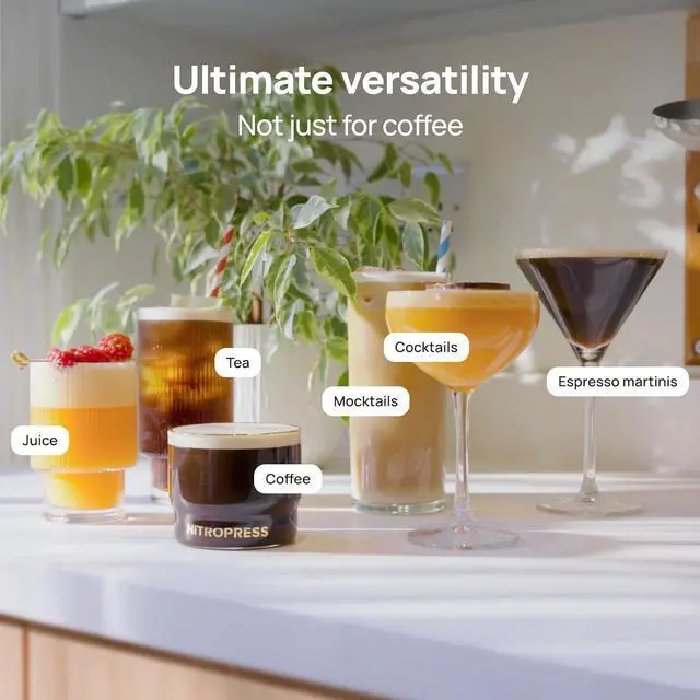 Alt view image 7 of 7 - NitroPress Nitro Cold Brew Maker and Dispenser | At-Home Nitro Coffee Maker