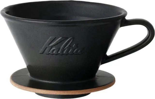 Main image of Carita Coffee Dripper Mino Ware, High Heat Retention, Ceramic for 2 to 4 People, Sand Black, #02107 Wave Series, Made in Japan, Drip Equipment, For 2 People, For 4 Cups, Porcelain, Stylish, Outdoor