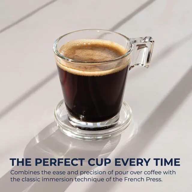 Alt view image 6 of 7 - Clever Coffee Dripper and Filters, Large 18 oz, Original Classic Design, Safe BPA Free Plastic, dripper coffee maker, drip coffee maker pour over, 100 filters, coaster and lid, 18 oz (Clear)