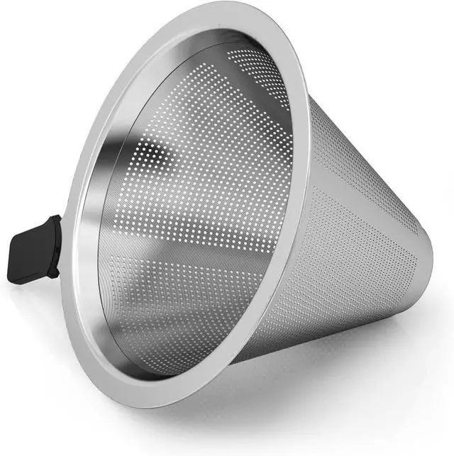 Alt view image 7 of 7 - Coffee Gator Pour Over Coffee Maker - 27oz High Heat Borosilicate Glass with Reusable Stainless Steel Filter, Drip Coffee Brewer Dripper Set Carafe, 800ml Clear