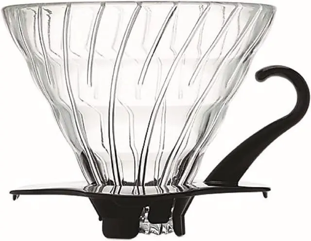 Main image of Hario V60 Glass Coffee Dripper, Size 02, Black