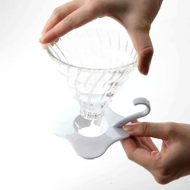 Alt view image 3 of 7 - Hario V60 Glass Coffee Dripper, Size 02, Black