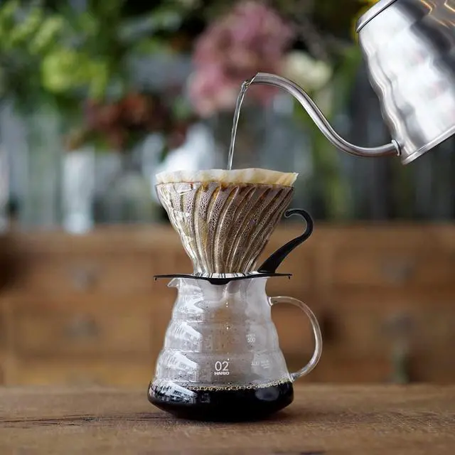 Alt view image 6 of 7 - Hario V60 Glass Coffee Dripper, Size 02, Black