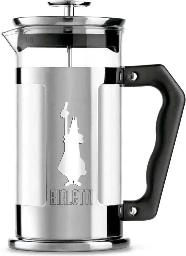 Alt view image 2 of 4 - Bialetti 6860 Preziosa Stainless Steel 3-Cup French Press Coffee Maker, Silver (06860)