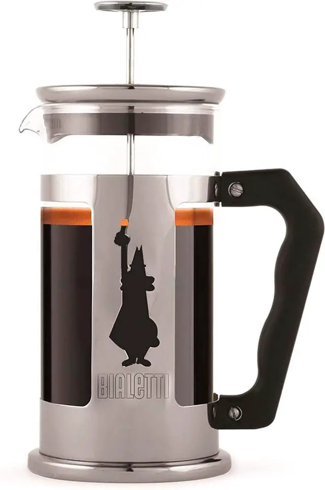 Alt view image 3 of 4 - Bialetti 6860 Preziosa Stainless Steel 3-Cup French Press Coffee Maker, Silver (06860)