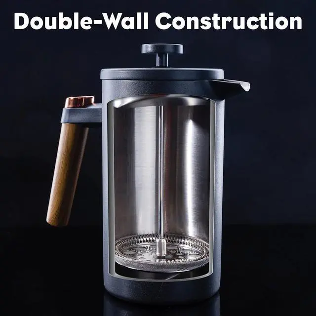 Alt view image 4 of 6 - Brod & Taylor Double-Wall French Press & Carafe, Stainless Steel
