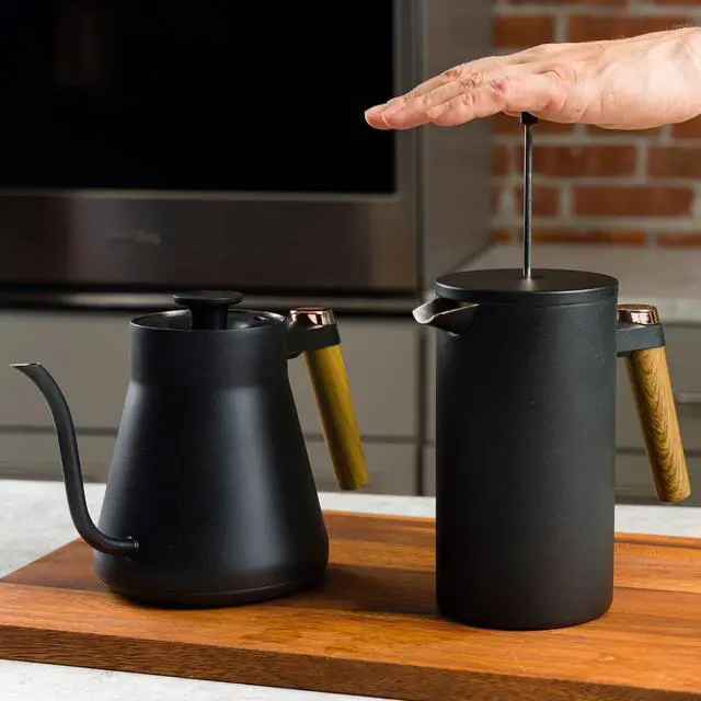 Alt view image 6 of 6 - Brod & Taylor Double-Wall French Press & Carafe, Stainless Steel