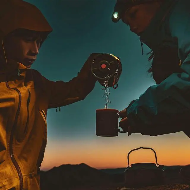 Alt view image 7 of 7 - widesea Camping Coffee Pot 750ML, French Press Coffee Maker,Lightweight Backpacking Pot with Collapsible Handle For Camping,Hiking,Fire Cooking