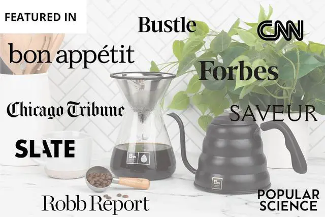 Alt view image 6 of 6 - Barista Warrior Pour Over Coffee Maker Set  Pour Over Kit Includes Large Glass Carafe, Reusable Dripper Filter, and Coffee Scoop  8 Cup Drip Brewer (34oz | 1000ml)