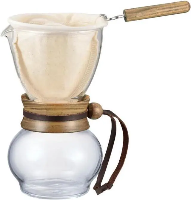 Main image of Hario Woodneck Drip Pot, 240ml, Acacia Wood