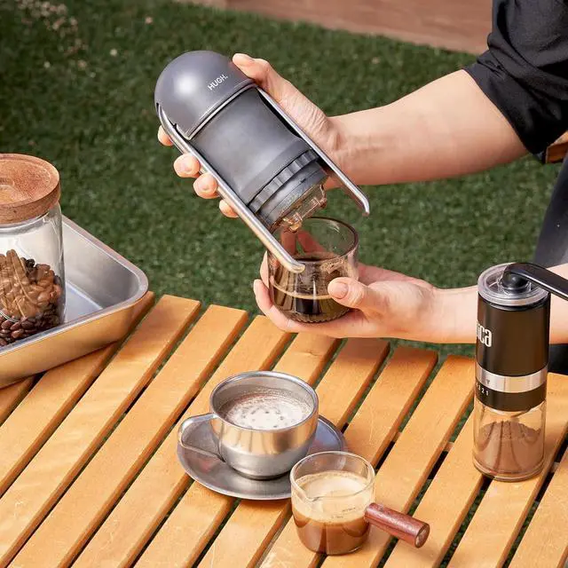 Alt view image 4 of 6 - LEVERPRESSO V4 Portable Lever Espresso Maker  Manual Espresso Machine with 51mm Ridgeless Filter Basket, Double Shot, Non-Pressurized, Perfect for Camping & Travel  by HUGH (Pressurized Filter)