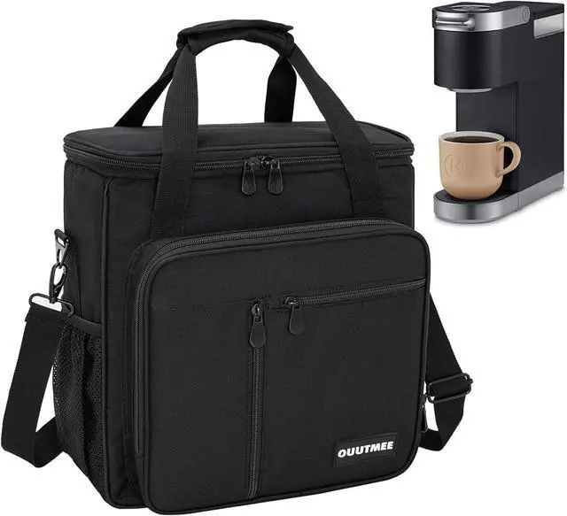 Main image of Coffee Maker Carrying Bag Compatible with Keurig K-Mini or K-Mini Plus, Single Serve Coffee Brewer Portable Storage Bag with Extra Pockets, Storage Tote Case With Shoulder Strap