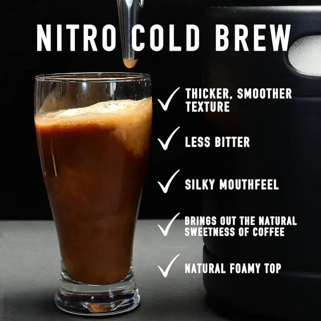 Alt view image 5 of 7 - TMCRAFT 128oz Nitro Cold Brew Coffee Maker, Home Brew Coffee Keg with Stainless Steel Stout Creamer Faucet & Pressure Relieving Valve