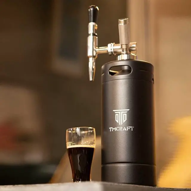 Alt view image 7 of 7 - TMCRAFT 128oz Nitro Cold Brew Coffee Maker, Home Brew Coffee Keg with Stainless Steel Stout Creamer Faucet & Pressure Relieving Valve