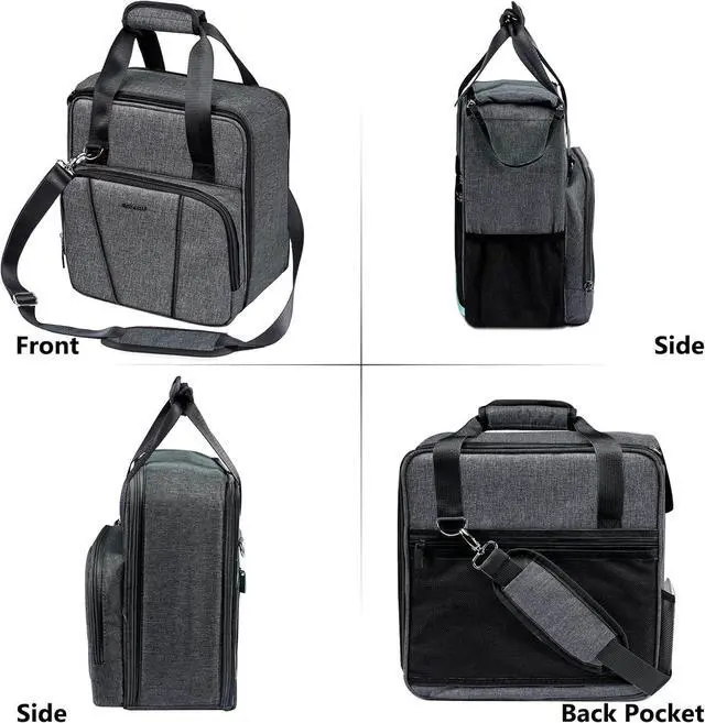 Alt view image 4 of 7 - BAGSPRITE Coffee Maker Travel Bag Compatible with Keurig K-Express Coffee Maker, K-Iced Single Serve Coffee Brewer Carrying Case with Multiple Pockets for K-Cup Pods, Storage Bag With Shoulder Strap
