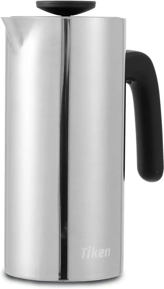 Alt view image 5 of 5 - French Press Coffee Maker Stainless Steel Double-wall Vacuum Insulated Coffee Press Dishwasher Safe, 34Oz Silver